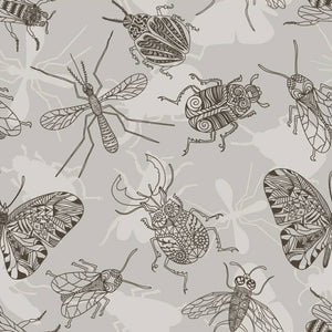 bug printed jersey fabric by Lottie & Lysh