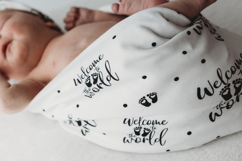Lottie & Lysh Welcome to the world baby swaddle