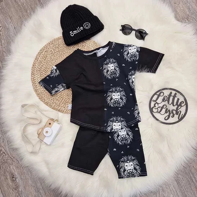 Monochrome kids outfit by Lottie & Lysh