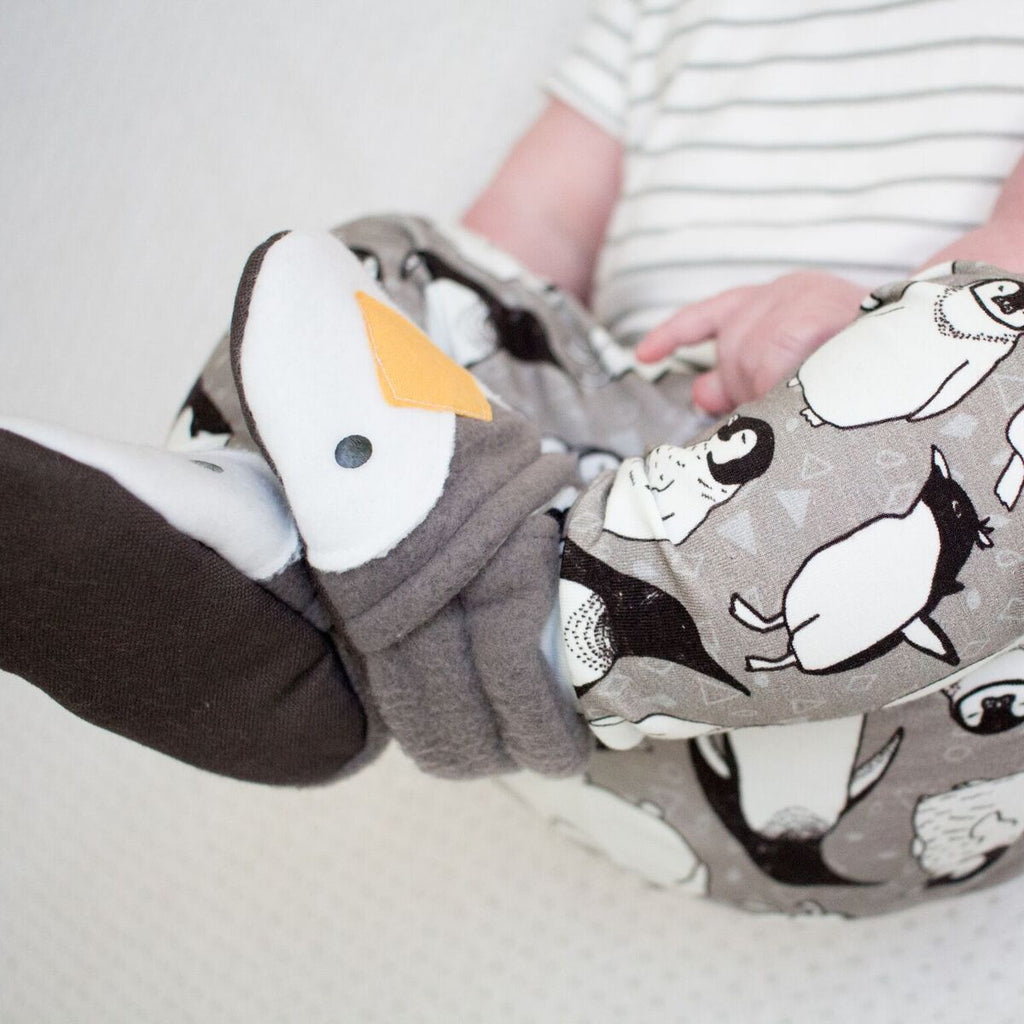 baby penguin clothing - Lottie & Lysh penguin leggings with matching penguin slippers