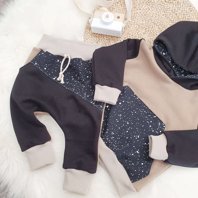 Lottie & Lysh accent tracksuit for toddlers and babies. Monochrome fashion handmade in the UK