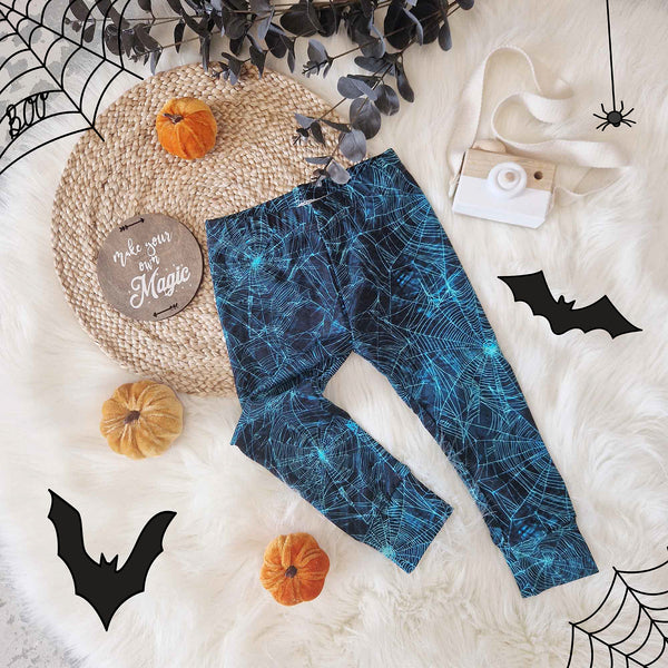 Halloween Baby Toddler Leggings Spiderwebs UK