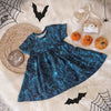 halloween inspired spiderweb toddler dress