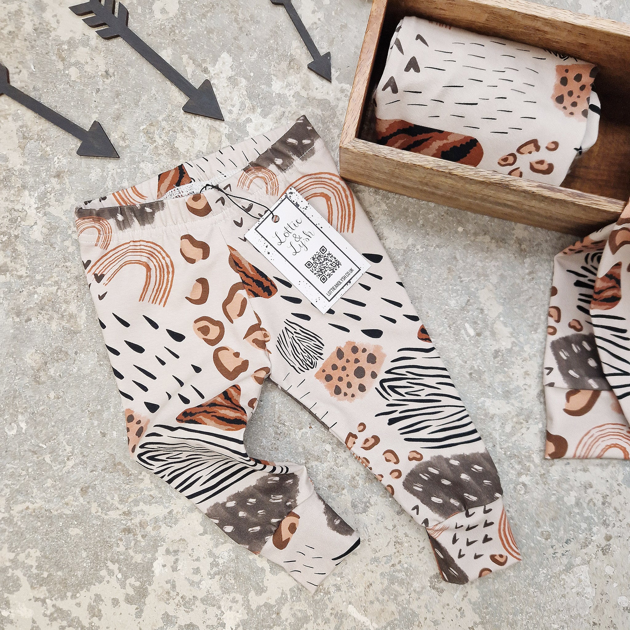 Handmade Baby Clothing Animal Print Leggings UK