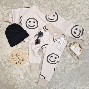 Smiley face toddler tracksuit by Lottie & Lysh