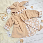 baby girls beige bunny coat with ears