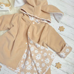 beige wool girls coat