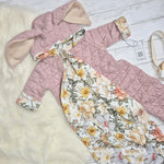 Vintage Floral Reversible Bunny Pramsuit