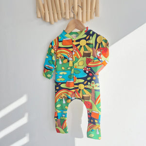 rainbow print babygrow
