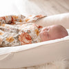 floral baby swaddle blanket and hat set for newborns