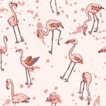 flamingo printed jersey fabric