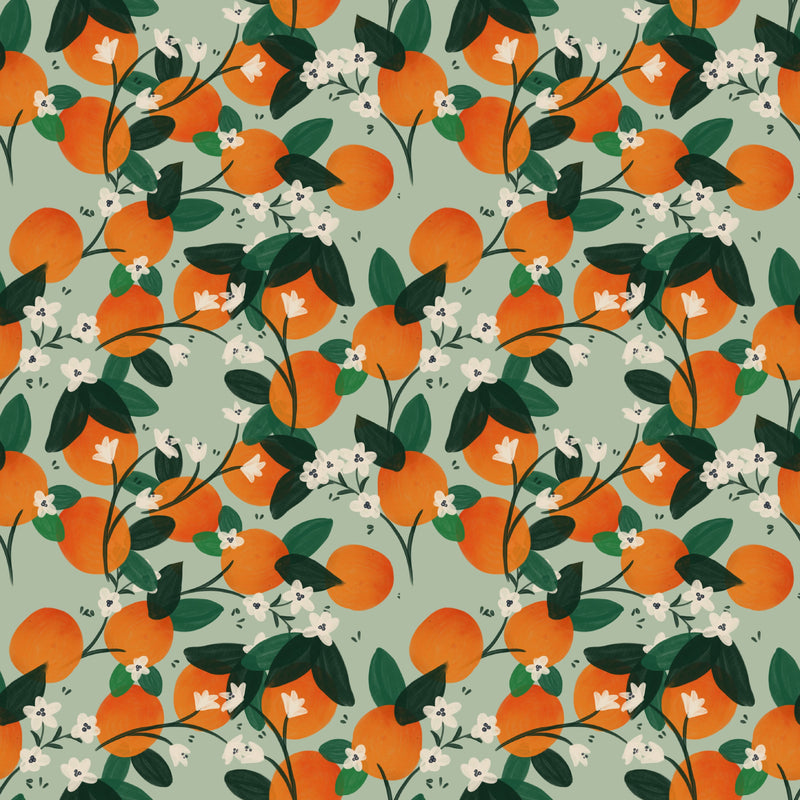 orange print baby clothing
