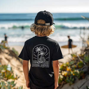 kids black Grom Squad printed T-shirt