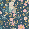 floral bunny printed jersey fabric