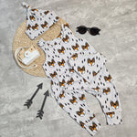 Unisex fox print baby and toddler romper
