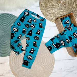 Monster print baby and toddler leggings