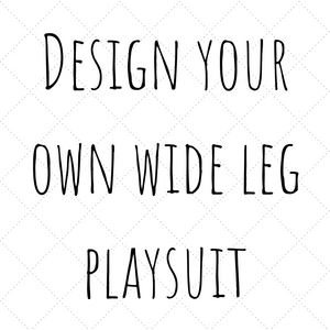 Design your own wide leg romper