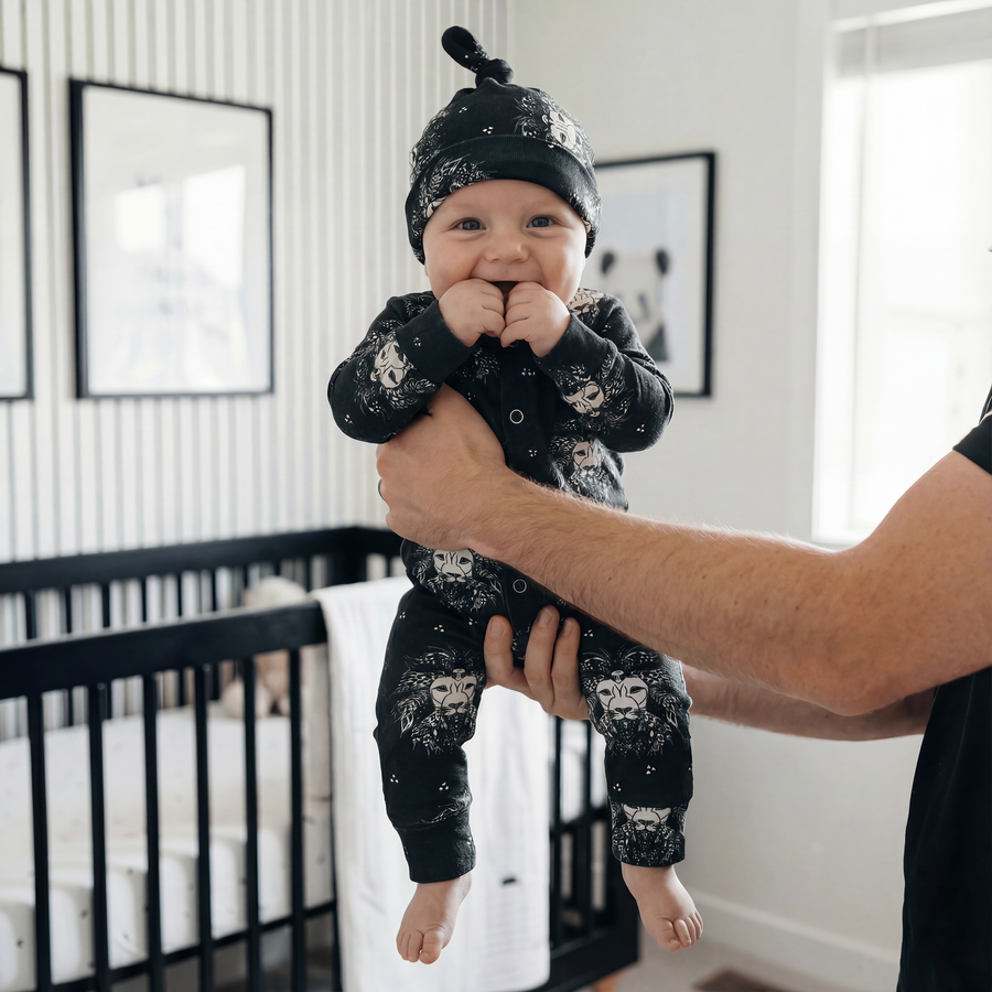 Lion Noir Popper Front Romper