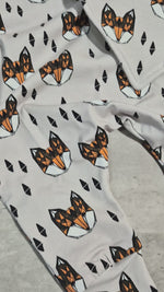 Geometric fox print dungarees for babies and toddlers