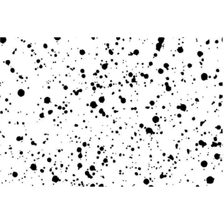 Monochrome paint splatter printed jersey fabric