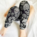 skull print toddler leggings