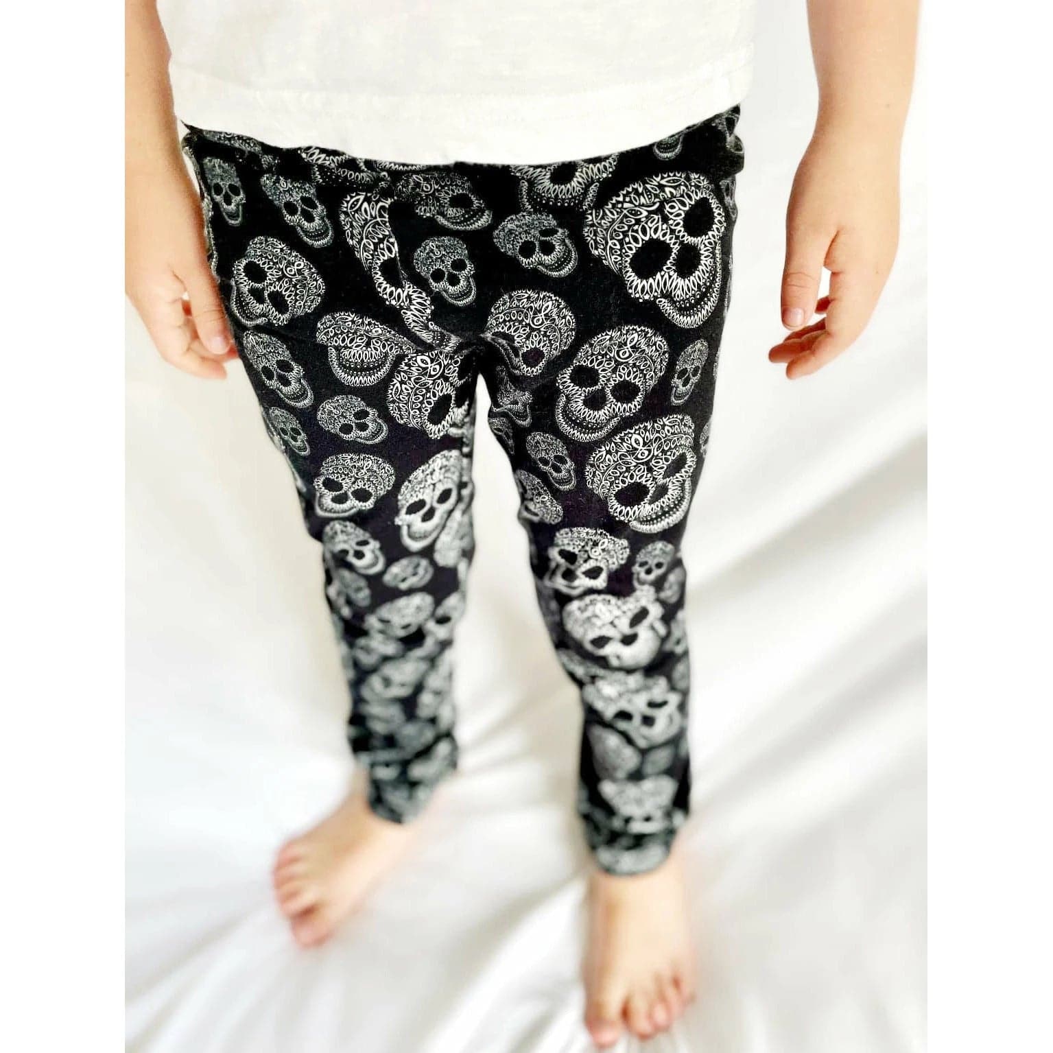Skull Print Child Baby Leggings Alternative baby clothes
