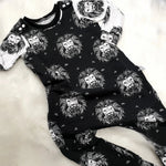 Organic Lion Noir Baby and toddler romper. Ethically baby and children's clothing