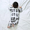 Monochrome baby and childrens clothing - front opening popper romper