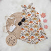 mushroom and floral printed playsuit for girls by Lottie & Lysh