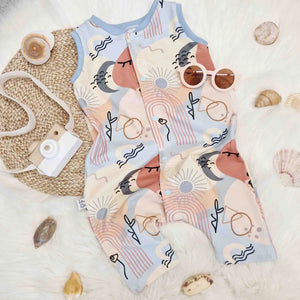 boho style abstract print baby and toddler romper by Lottie & Lysh