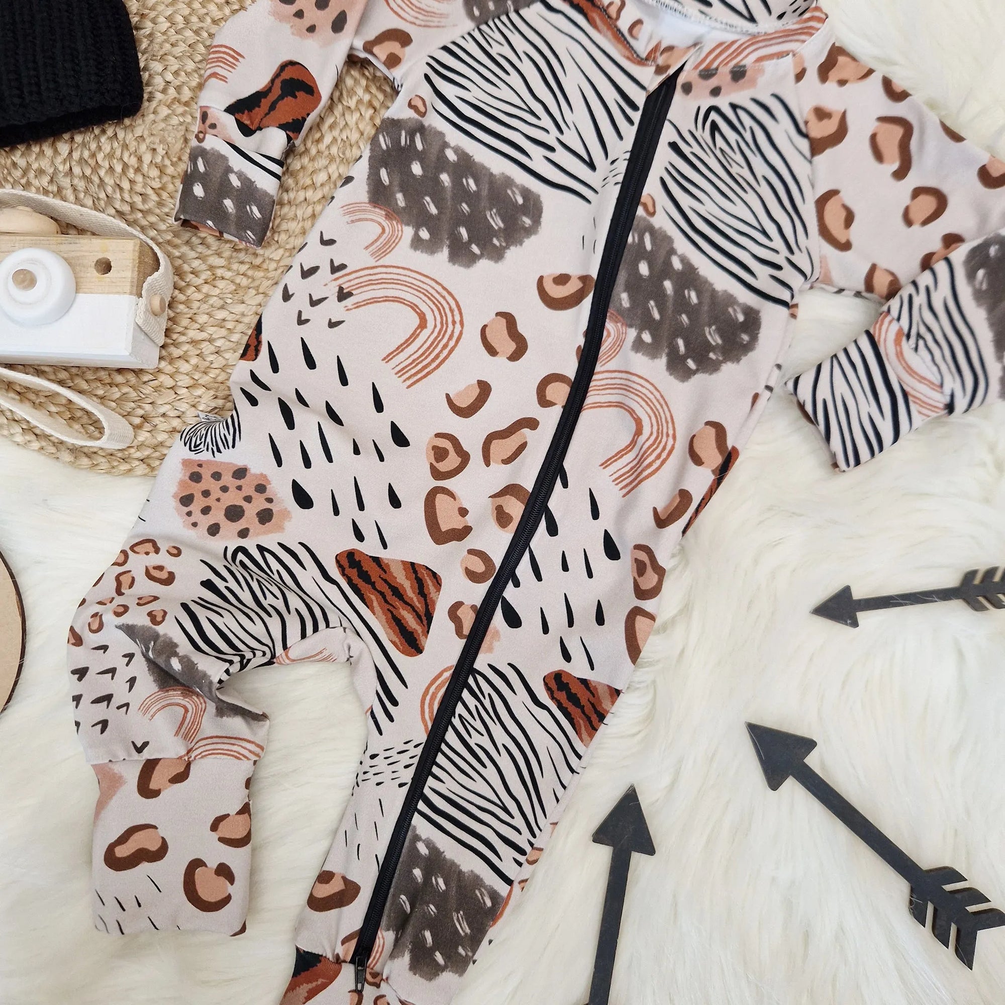 Leopard print onesie sales baby