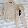 neutral personalised loungewear set for boys and girls