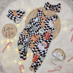 christmas print toddler outfit