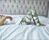 toddler boy wearing jungle jaguar printed child leggings by Lottie & lysh