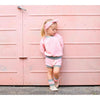 retro colourblok collection loungwear pink and olive sweatshirt and bummies set