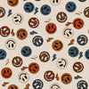 vintage smiley face jersey fabric for use in custom children's clothing by Lottie & Lysh