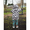 waterproof childs jacket with penguin design print by lottie and lysh