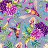 Humming bird organic jersey fabric for childrens clothing by Lottie & lysh