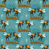 Buzzin bee print jersey fabric by lottie and lysh