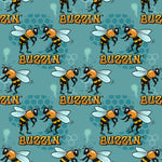 Buzzin bee print jersey fabric by lottie and lysh