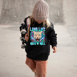 Kids long live rock n roll printed sweatshirt by Lottie & lysh