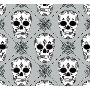 Exclusive grey skulls jersey fabric by Lottie & Lysh - Baby leggings and childrens fashion