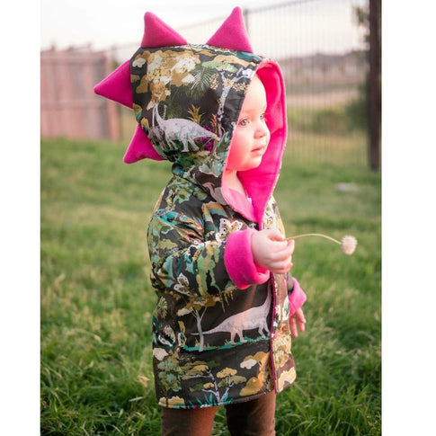 Pink hot sale dinosaur coat