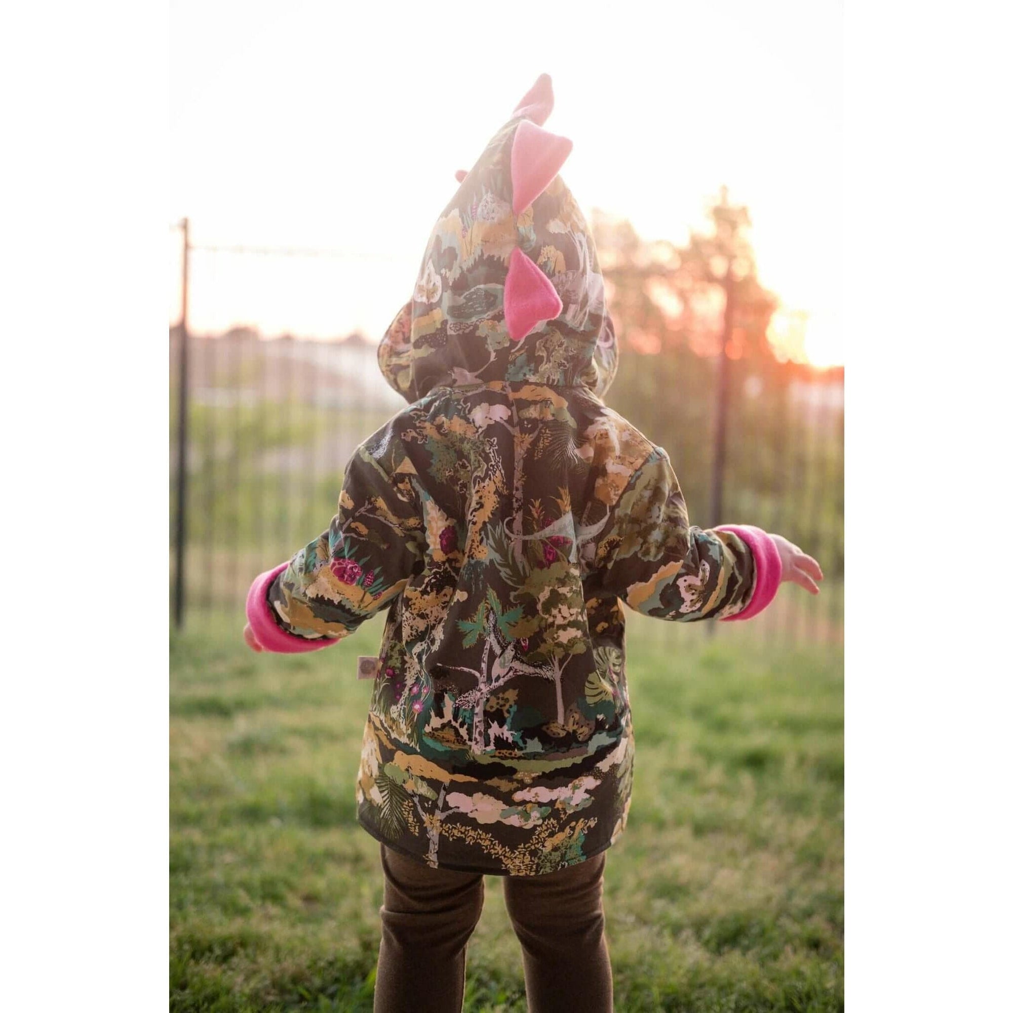 Pink top dinosaur coat