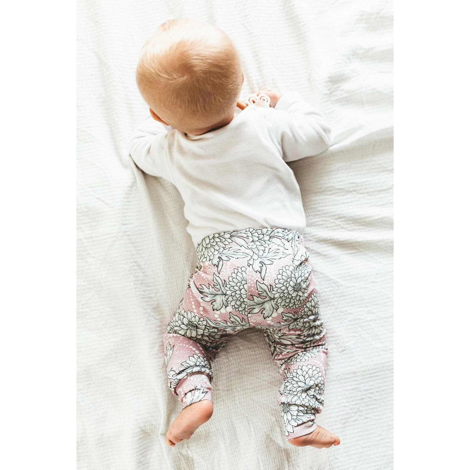 Floral Blush Patterned Baby Girl Leggings