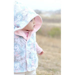 exclusive pastel unicorn printed fleece lined reversible toddler gilet