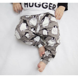 organic penguin print clothing for children and babies