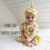 Design your own clothing with Lottie & Lysh. Long leg popper romper for babies and children