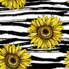 Sunflower print jersey fabric available for custom design children's clothing at Lottie & Lysh