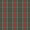 Christmas tartan printed jersey fabric in red, green and white